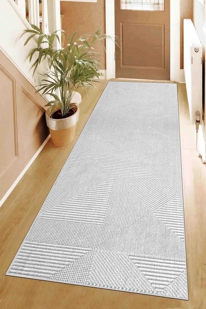 Salon Halısı Geometrik İskandinav Toz Tutmaz Dijital Baskı Yıkanabilir Kaymaz Taban 8144