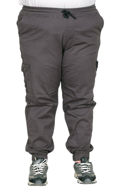 Mode XL Real Plus Size Women's Trousers Linen Cargo Jogger 21911 Anthracite