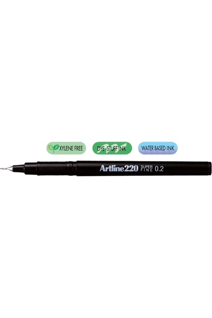Liner 220, varf fetru 0.2mm - negru