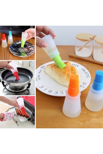 Silicone Squeeze Container Oil Sauce Egg Brush Bbq Kitchen Grill Scale