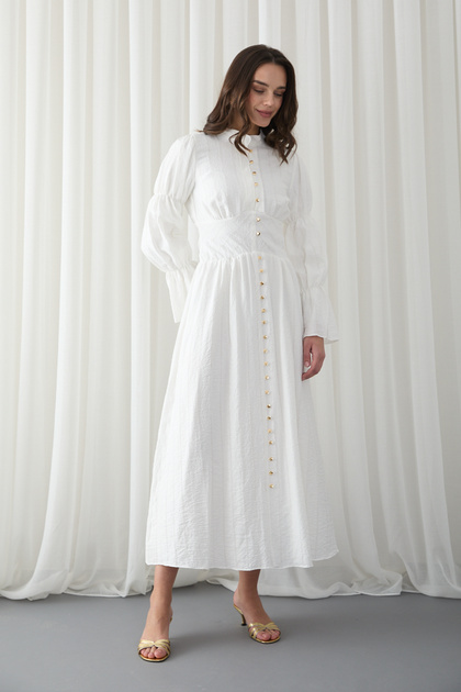 Rochie cu detaliu corsaj la talie 32-2835