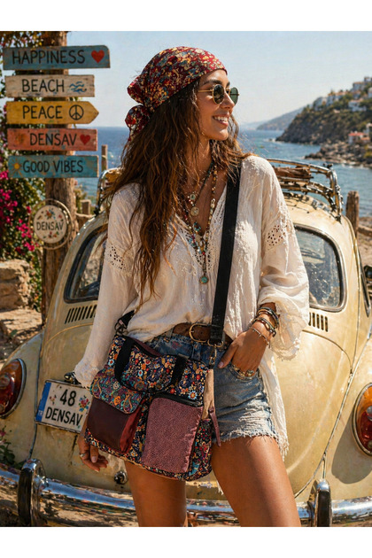 Patchwork Ethnic Authentic Bohemian Shoulder Bag Handbag Messenger Bag Daily Use Travel Use