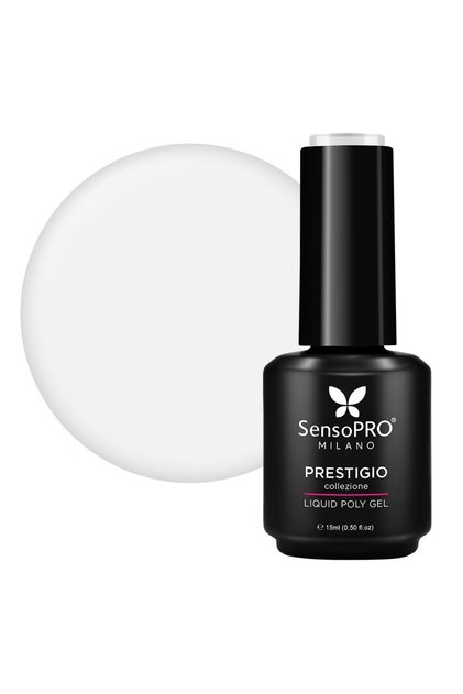 Полигел течен PRESTIGIO, Истински бял, 15мл