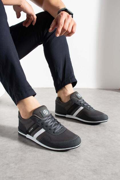 Men's Sneaker Daily Comfortable Sole Sports Shoes Smoked Black