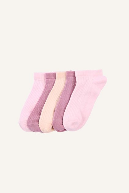 5-Pack Cotton Booties Socks for Girls H5354A8Ns