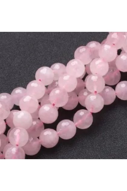 Mărgele de cuarț roz 4mm fațetate 19cm~42 bucăți