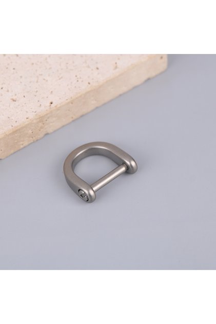 Titanium steel 12mm U Shape Key Ring Horseshoe Clasp Titanium D Ring Key Shackle For Car Fob DIY Lea