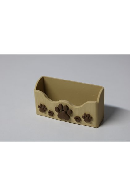 Pet Shop or Veterinary Business Card Holder Paw Shaped 10X5 cm