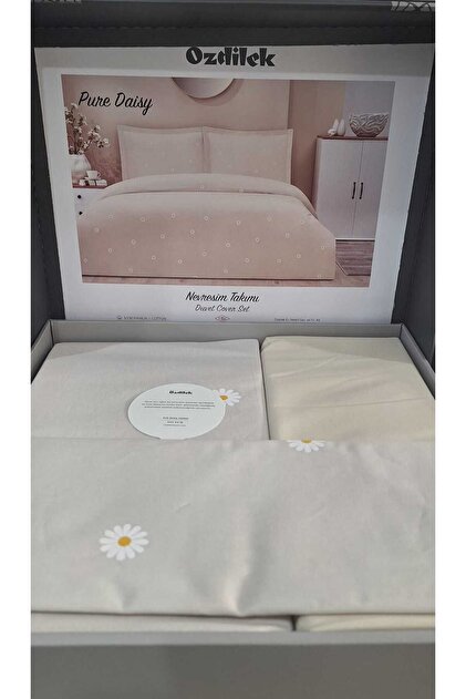 Özdilek Ranforce Tek Kişilik Nevresim Takımı Pure Daisy Bej