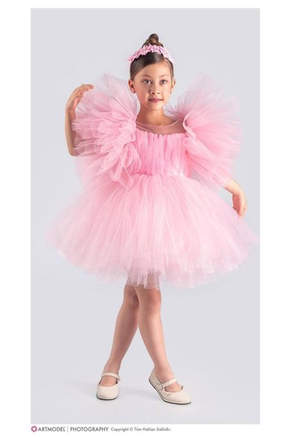 Girl's Tulle Princess Dress (Crown Not Included) – Special Occasion & Birthday Dress 1662-