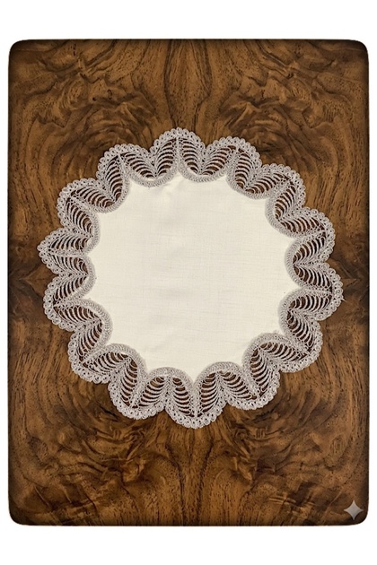 Round Linen Coffee Table Cover