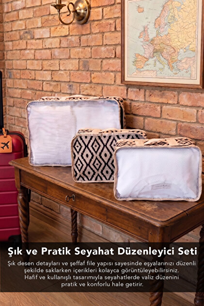 Meleni Home 6'lı Bavul İçi Düzenleyici Set - Çok Amaçlı Seyahat