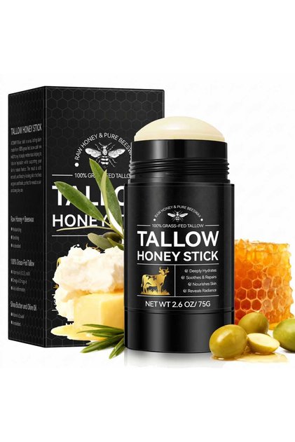 Balsam de buze tip stick cu seu de vită, ceramidă, miere și ceară de albine, pentru piele sensibilă, 75g