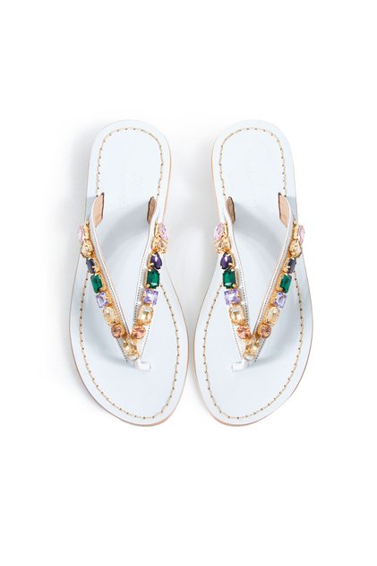 Jona Stone Slippers - White