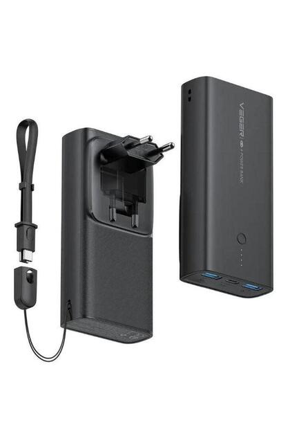 Baterie externă ACE100, 10000 mAh, 2x USB, 1x USB-C (Negru)