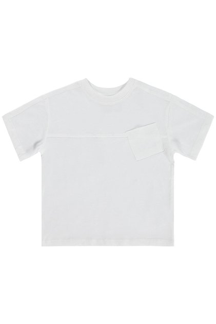 Basic Flamlı T-Shirt for 2-5 Years Old - Off-White