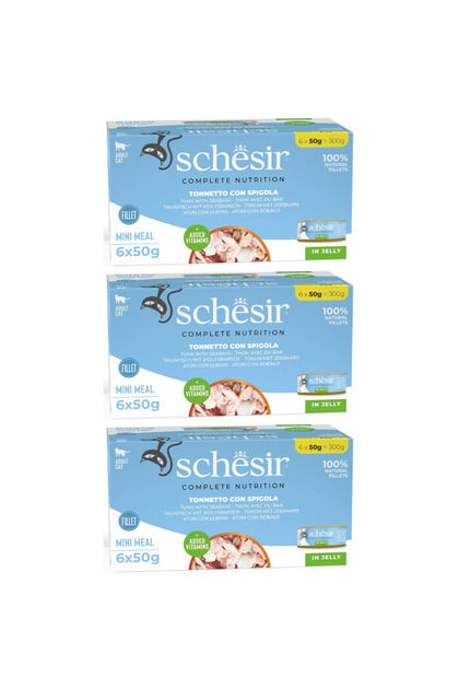Hrană umedă pentru pisici M-Pack Ton și biban 18x50g