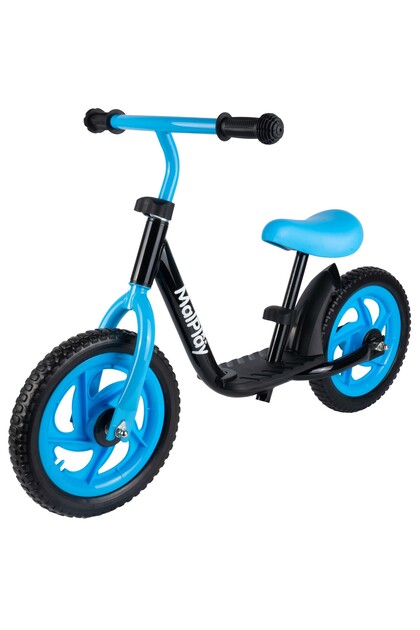 Bicicleta de echilibru pentru copii, fara pedale, roti EVA 12", negru si albastru, JollyMag, 111340