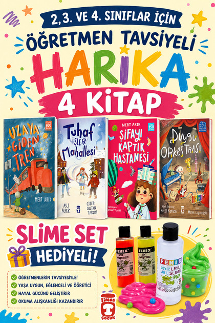 TİMAŞ 2.3. Teacher-Recommended Awesome 4 Books for 4Th Grade Students -4 (Slim Set with Gift)