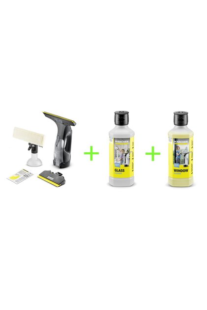 Wv 5 Plus N Black Edition Şarjlı Cam Temizleme Makinesi, 500 ML Cam Temizleme Konsantresi, 500 ML Pencere Temizleme Konsantresi