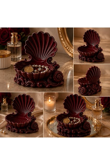 Seashell Jewelry and Gem Organizer – Decorative Oyster Design – 3D Printing – 12X12X13 cm