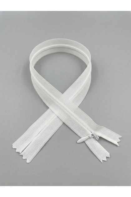 T3 Hidden Skirt Zipper White 60 cm 5 Pieces
