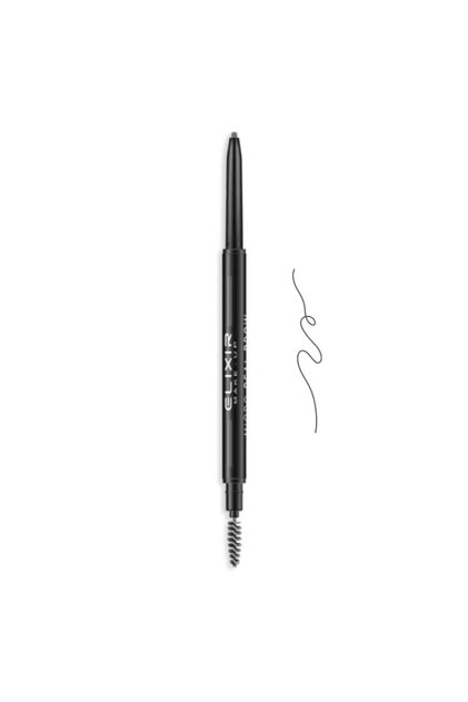 Μολύβι Φρυδιών Micro Real Brow Αδιάβροχο, Μηχανικό Μολύβι Φρυδιών για Λεπτές Γραμμές με Βουρτσάκι Αρ. 4 Σκούρο Γκρι 0,1γρ.
