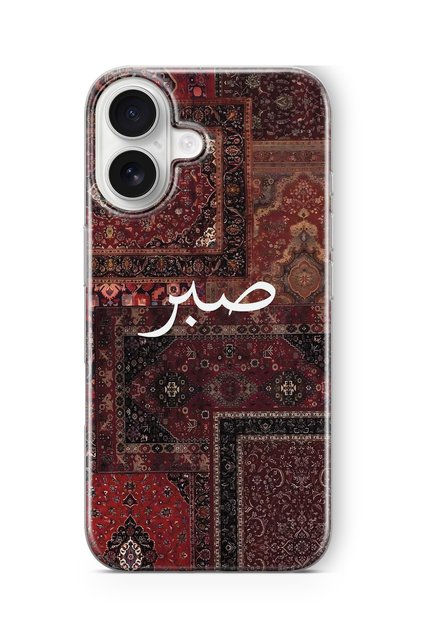 iPhone 16 Compatible Vintage Carpet Pattern Transparent Phone Case