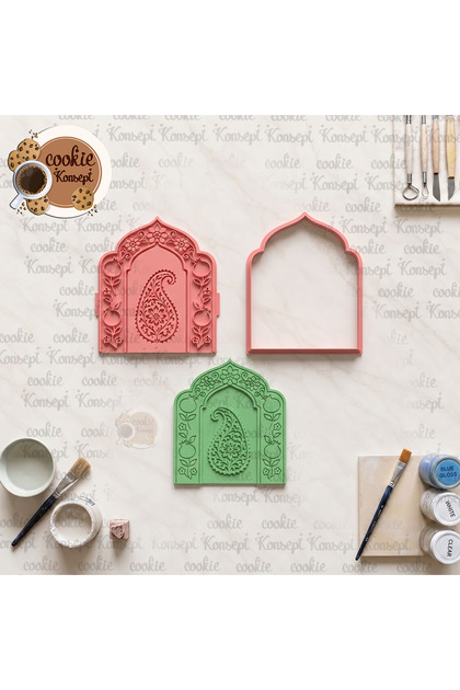 Window Ceramic Mold Stamp Frame # 2 12cm |   Compatible with Clay, Mud, and Porcelain Dough