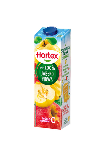 Hortex Suc 100% Mere, ambalat în carton, 1L