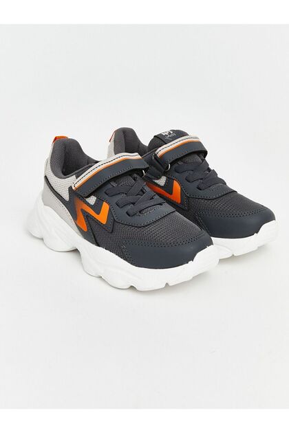 Lcw Steps Anthracite Mesh Detailed Boys' Sports Shoes