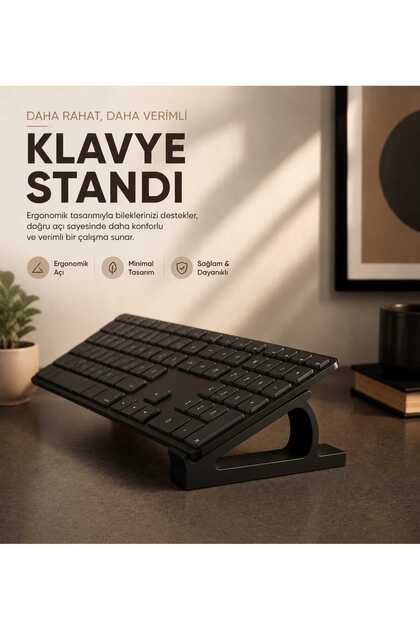 Ergonomik Klavye Standı Yükseltici Minimal Masaüstü Klavye Tutucu Bilek Destekleyici