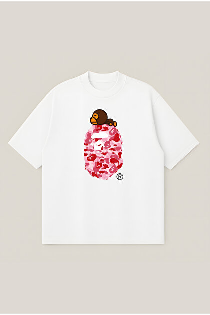 Bravebell Beyaz Bathing Bape Tişört - Fiyatı, Yorumları