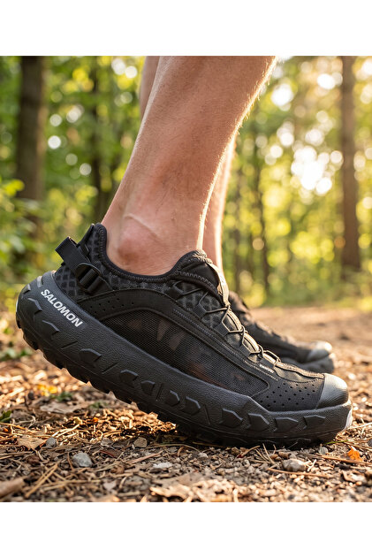 SALOMON SOLAMPHIBIAN 27cm ブラック Salomon Solamphibian Erkek Outdoor Doğa Yürüyüşü Sandaleti
