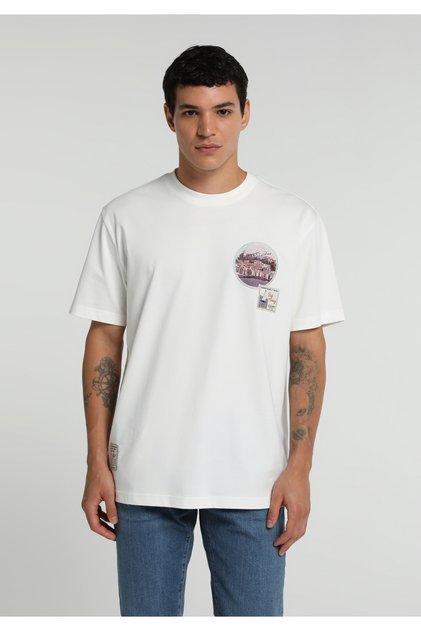 Comfort Fit Round Neck Plain Men's White Short Sleeve T-Shirt