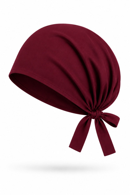 Bordo Premium Aşçı Bonesi | Unisex Ayarlanabilir Şef Bon