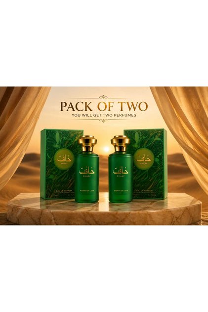 KHAAF Story of Love Eau de Parfum 100 ml x2 Pack | Unisex Perfume Set + free rose water mist