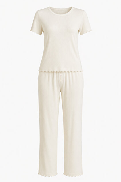 White Camisole Cotton Soft Pajama Set
