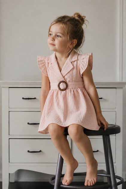 Beli Buckle Powder Baby Dress