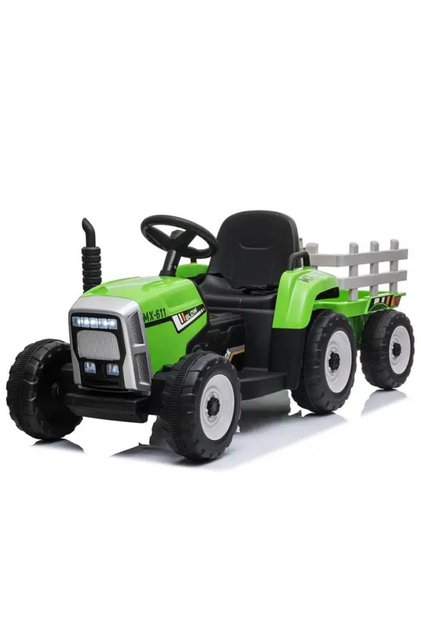 BJ-611 Premium Tractor electric verde de 12V pentru copii