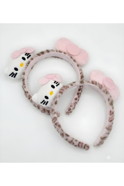 Pack of 2 Hello Kitty Soft Plush Children's and Girls' Headbands - 2-Piece Set