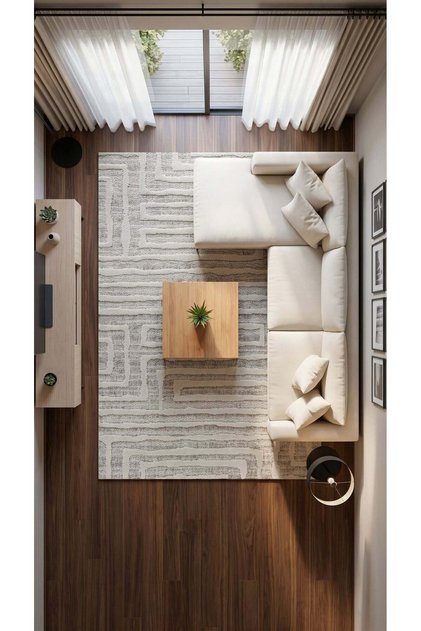 Teddy TD003 Beyaz 180 x 280 Standart Ölçü Modern Yumuşak Dokulu Halı