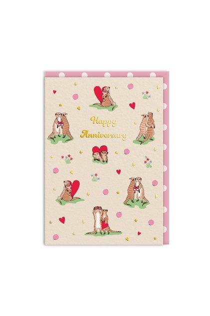 Cath Kidston Design A6 Postcard Anniversary Meercats 11527