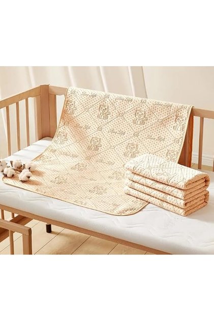 Waterproof Bed Pad (100*70cm) 1 Piece Washable Mattress Protector 4 Layer Blanket Soft Urine Absorbent for Baby Kid Adult Incontinence Cartoon Pattern