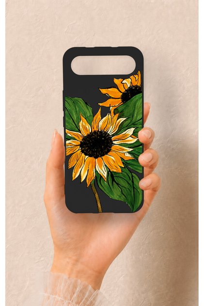 Tecno Spark Slim Compatible Sunflower Patterned Silicone Case