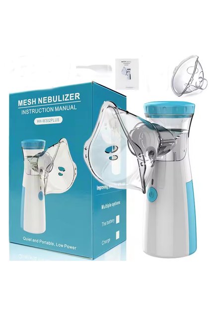 Blue-7 Portable Mesh Nebulizer for Humans & Animals – Silent Ultrasonic Inhaler for Kids, Adults, Pe