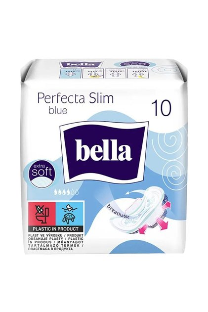 Sanitary pads, Bella, 10 pcs Perfecta Slim Blue
