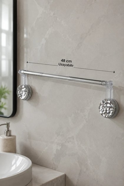 Ayarlanabilir Banyo Havluluk - Şeffaf