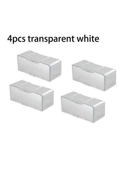 4pcs white 1/64 Acrylic Model Car Display Case Box DIY Assembly Storage Gift for Collectibles Multi-