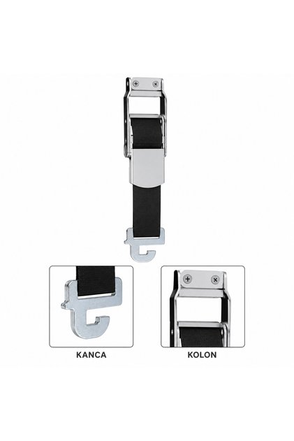 Dorse Kamyon Kamyonet Branda Tokası Takımı 15 cm Kolon E Tipi Metal Branda Gergi ve Sabitleme Takımı Ağır Hizmet Branda Bağlantı Takımı - 1 Takım